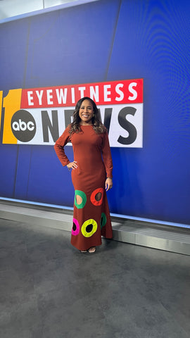 Maxi Dress with Large Circles