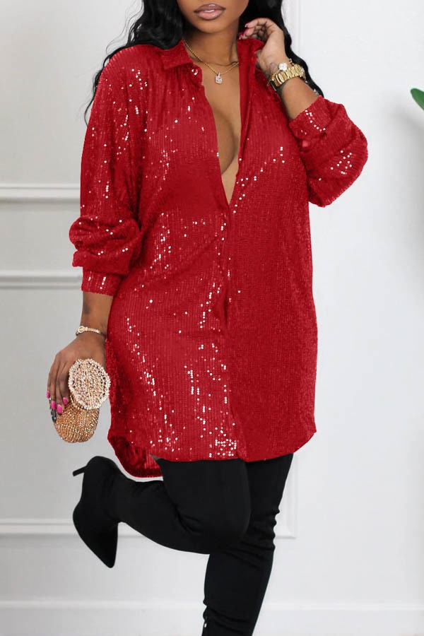 long sleeve red sequin dress VKOYWKM Christmas Dresses for Women Long Sleeve Sequin Mermaid Prom Dresses Slit Side Full Length Red Formal Evening Gowns Square Neck Maxi Dresses