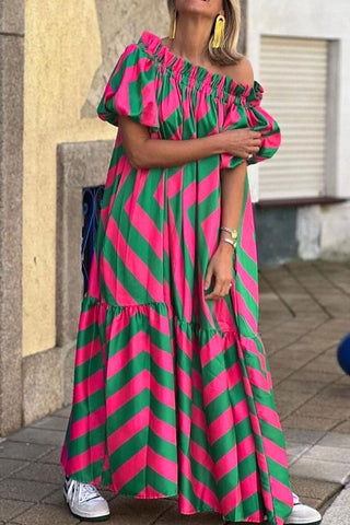 Maxi- Long Pink and Turquoise