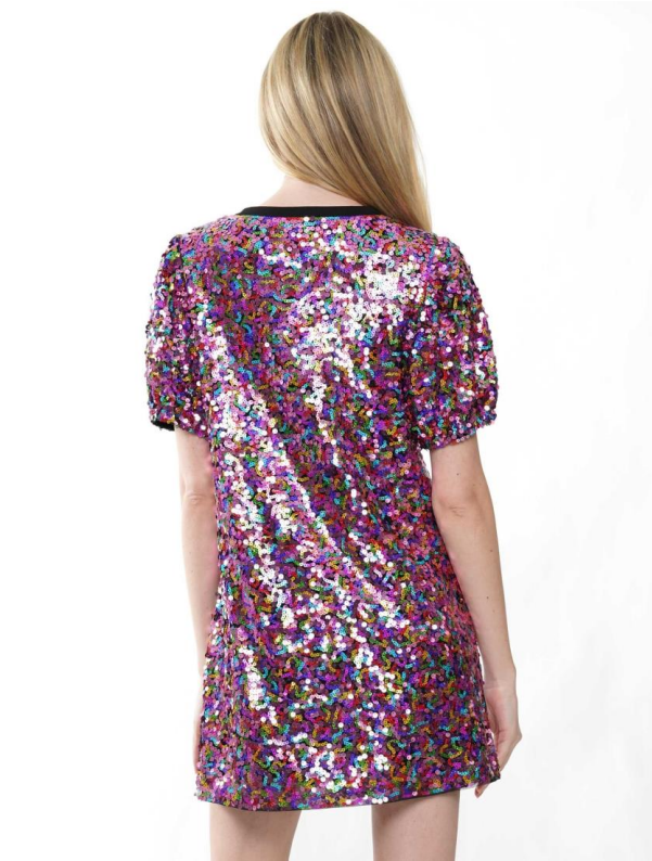 Sequin Top/Dress Short Sleeve Ruby Red Glass Slipper Boutique Sequin Top/Dress Short Sleeve Ruby Red Glass Slipper Boutique