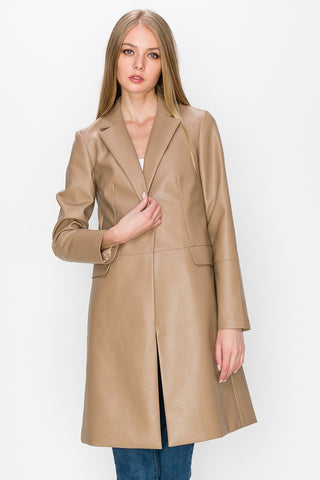 Coco Leather Trench Coat
