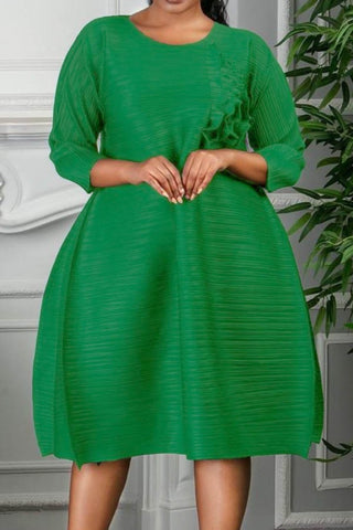 Green A-Line Dress