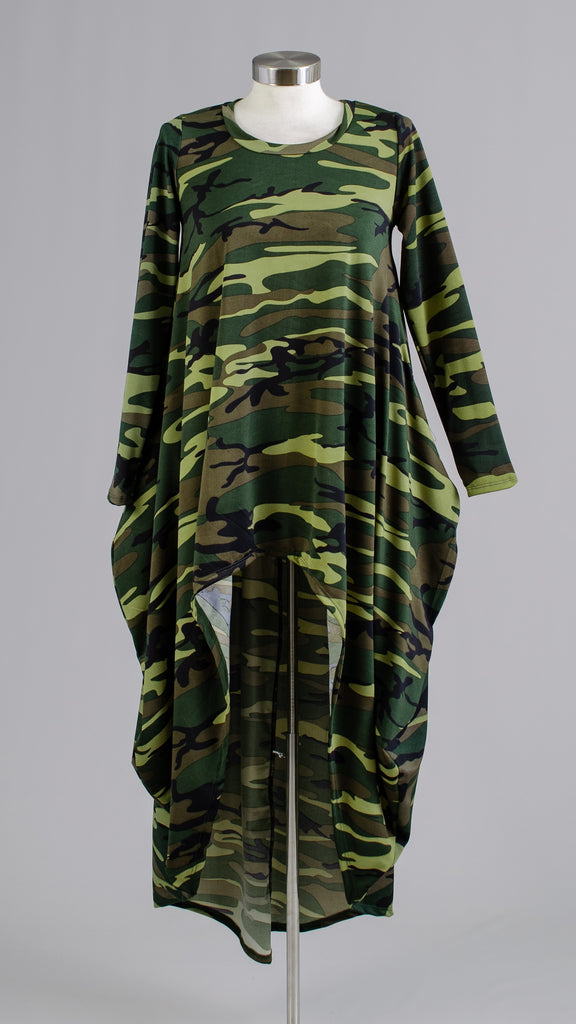 Camouflage Long Sleeve  Hi Lo Tunic  SOLD OUT!